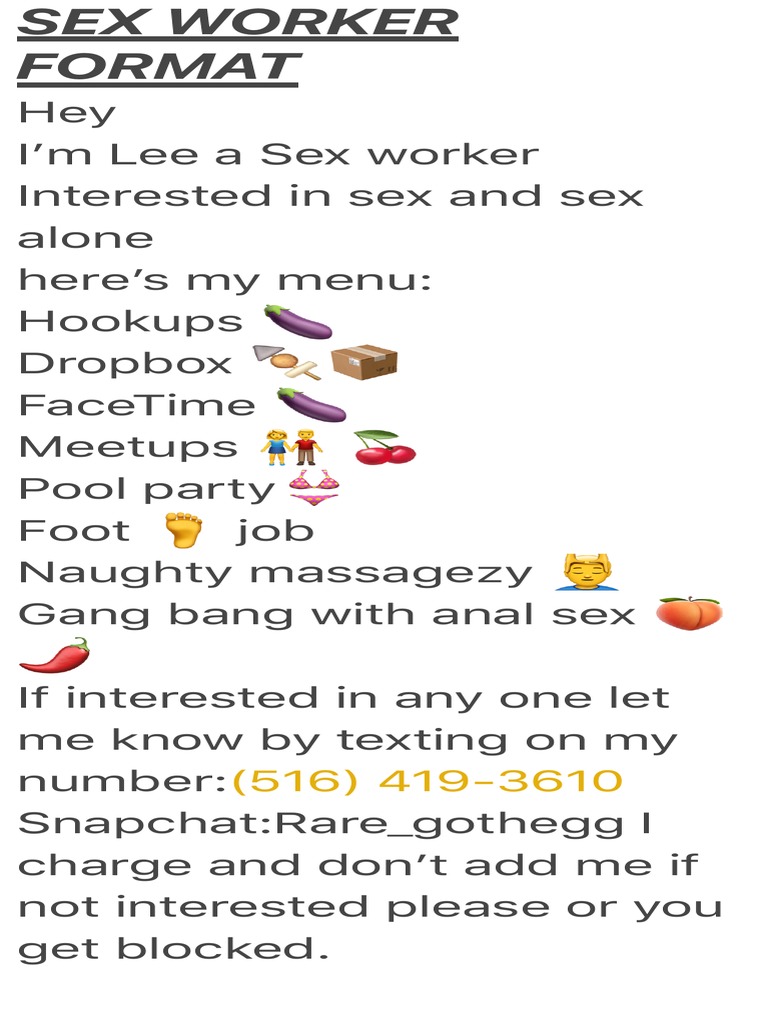 Hookup Advert Format